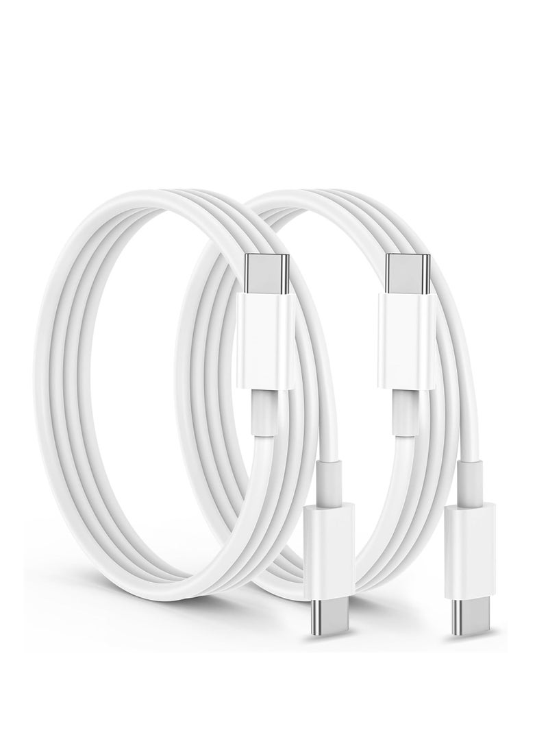 2Pcs 3Feet USB C to USB C Cable for Apple iPhone 17/16/iPhone 15  Charger Cable 60W, Type C Fast Charge Cord, Fast Charger Wire Compatible with iPhone 16 Pro/16 Plus/16 Pro Max, iPad Pro 12.9 Air Mini MacBook Air