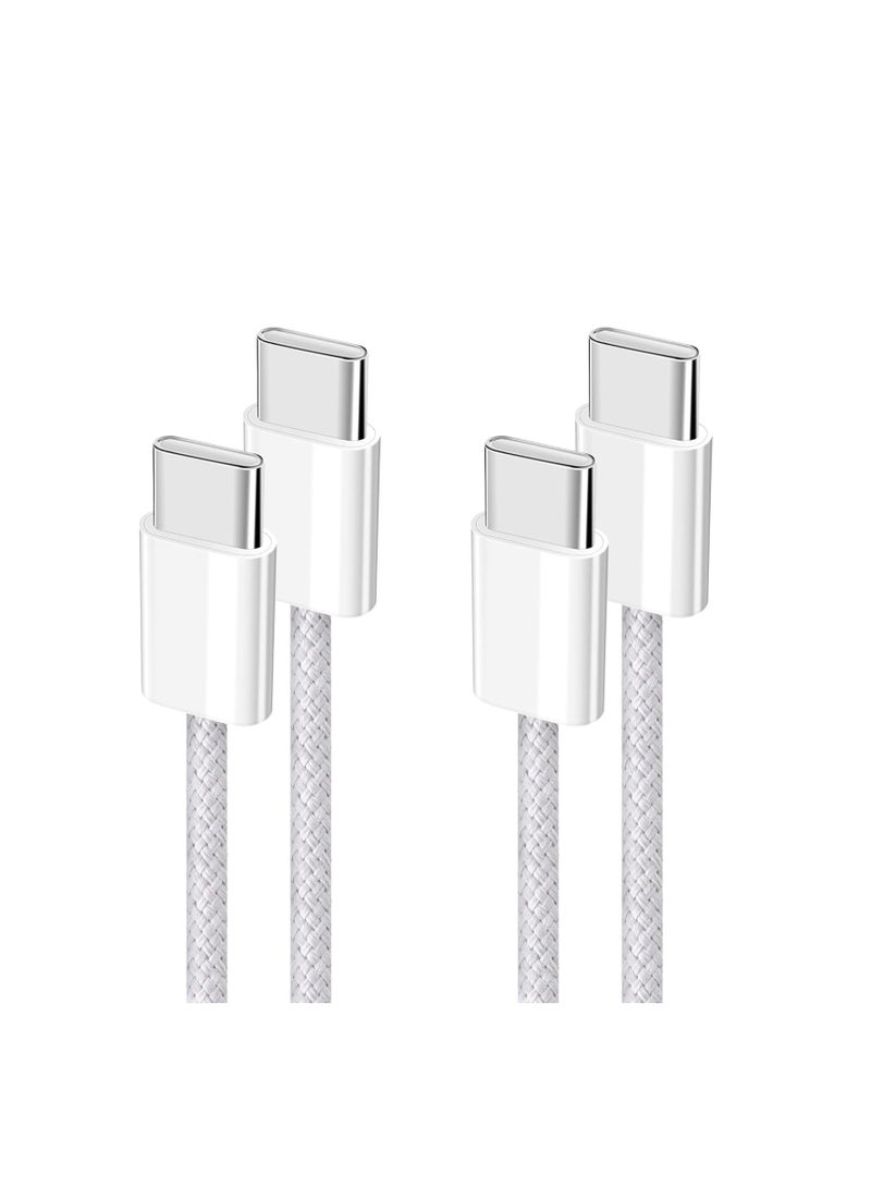 2Pcs 3Feet USB C to USB C Cable for Apple iPhone 17/16/iPhone 15  Charger Cable 60W, Type C Fast Charge Cord, Fast Charger Wire Compatible with iPhone 16 Pro/16 Plus/16 Pro Max, iPad Pro 12.9 Air Mini MacBook Air
