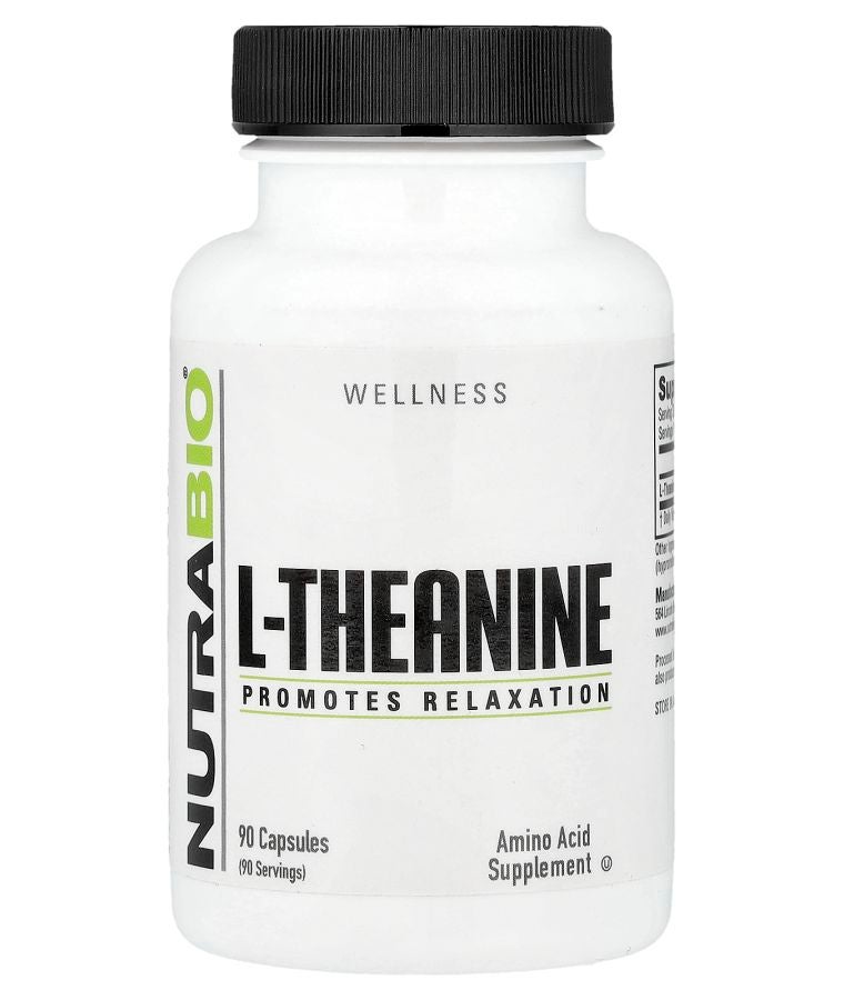 NutraBio L-Theanine 90 Capsules (200 mg per Capsule)