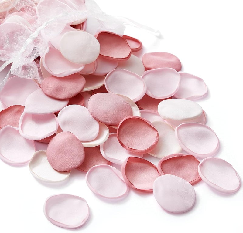 Serwalin 300Pcs Silk Rose Petals Flower Petals for Weddings Blush Pink Petals Fake Petals for Proposal Aisle Flower Girl Basket Bridal Shower Table Decor (3 Color Mixes) - Image 1