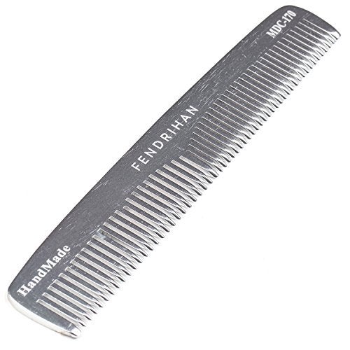 Fendrihan Sturdy Metal Double Tooth Barber Grooming Comb (6.6 Inches) - Image 1