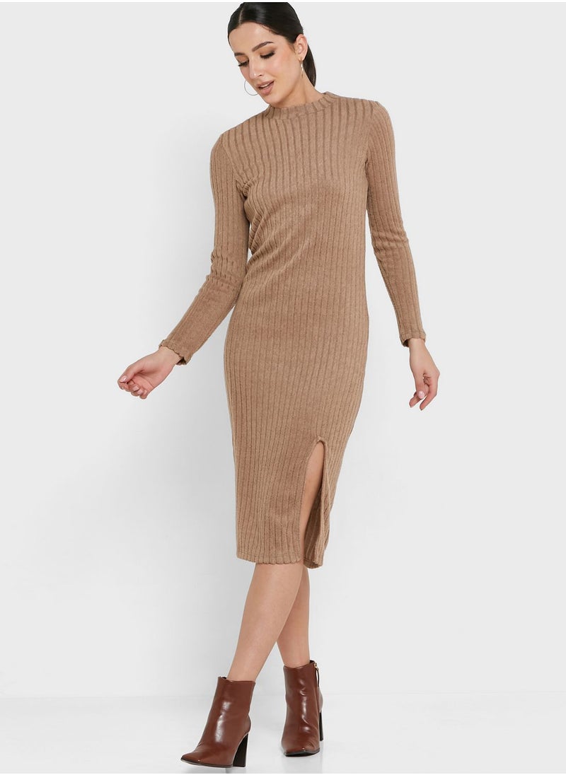 VERO MODA Ribbed Slit Dress  - Image 4