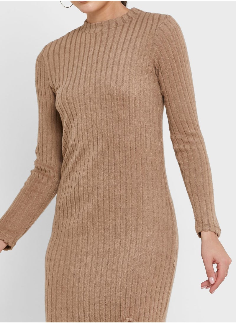 VERO MODA Ribbed Slit Dress  - Image 3