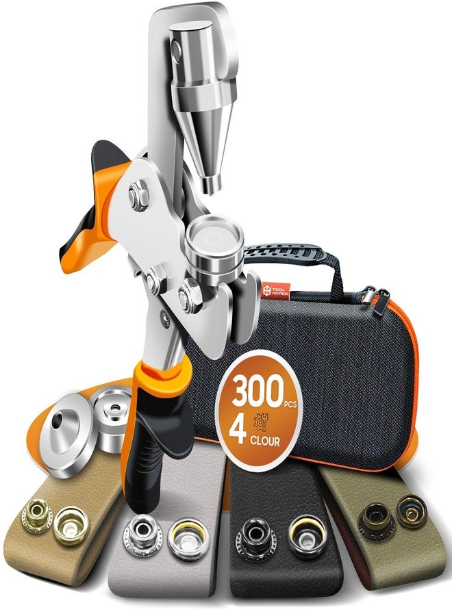 toolhoper Snap Fastener Tool，4 Colors 80 Sets of Snap Tool for Boat Covers, Button Snap Kit with 15mm Marine Snaps for Tarps, Canvas, Leather - Image 1