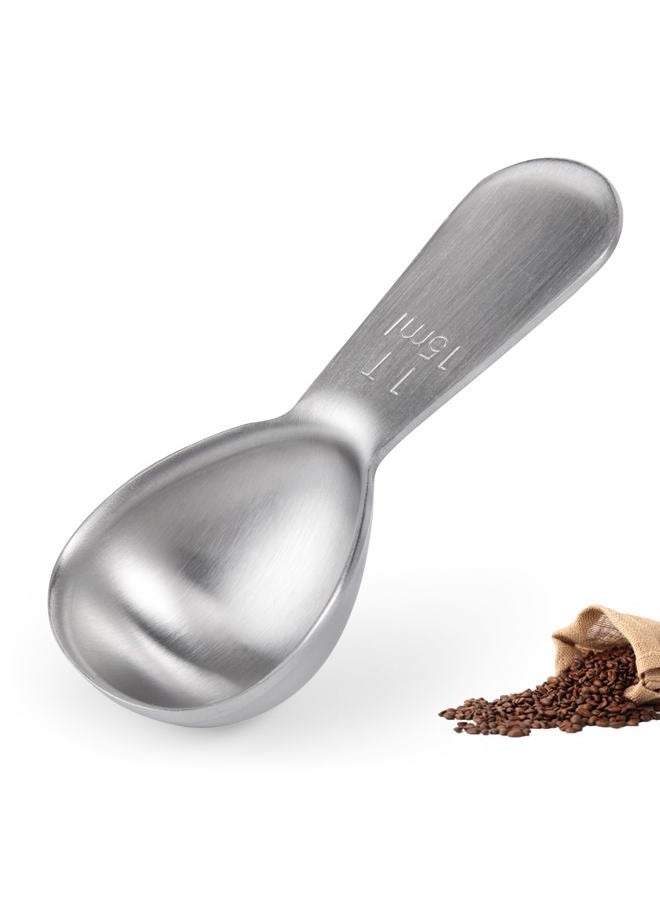 Doosu 1 Tablespoon Coffee Scoop - 18/8 Stainless Steel Heavy Duty Measuring Spoon with Short Handle, Food Grade Metal Tbsp Scoop for Ground Coffee Beans Tea Sugar Powder (15ml) - Image 1