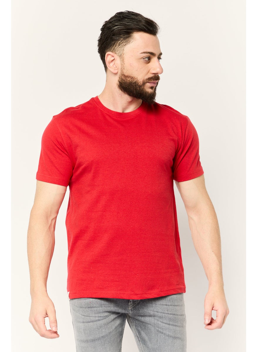 KANGOL - Men Sportswear Fit Short Sleeves Outdoor T-shirt, Red - Image 1