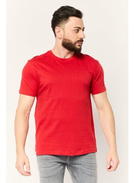 Men Sportswear Fit Short Sleeves Outdoor T-shirt, Red