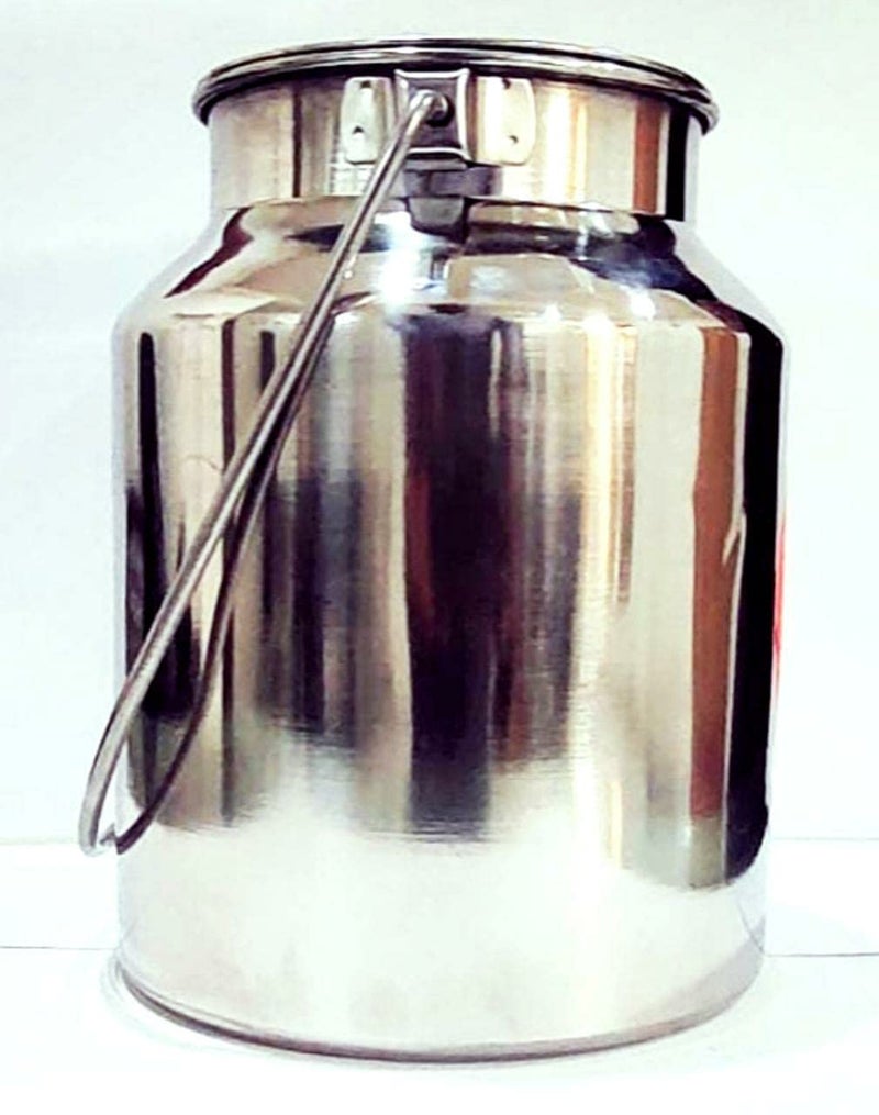 Super HK Super HK Stainless Steel Jointless Milk Can/Milk Barni/Milk Pot/Oil Can (with Lid) (11 Litre)  - Image 3