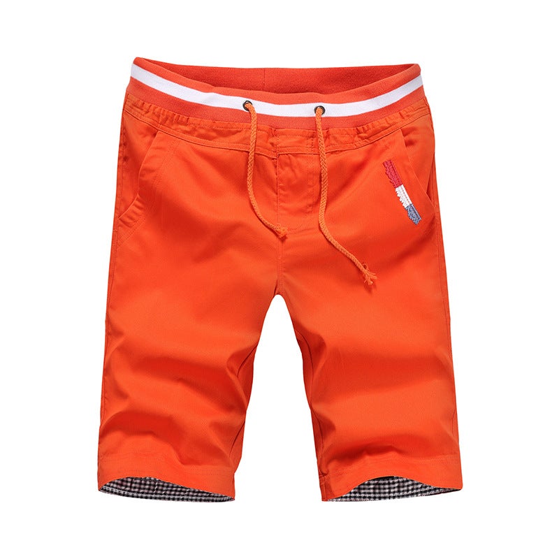 Generic Main push foreign trade wholesale mens casual pants fashionable 5-point fifth pants summer workwear shorts beach pants thin middle pants Orange Red 