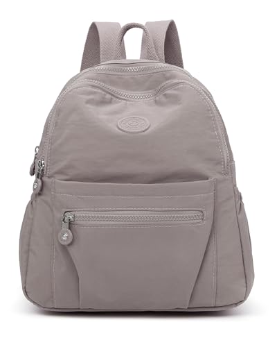 Pealwel Mini Backpack Purse for Women,Small Nylon backpacks for Ladies Backpacks Women Anti Theft Travel Bag (A-Khaki) - Image 1