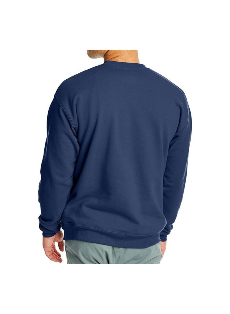 برينت شوب فور مي سويت شيرت للرجال - سويت شيرت من الصوف الدافئ برقبة دائرية، كم طويل - مثالي للشتاء، أنيق ومريح، مثالي للارتداء اليومي، الرياضة، التدريبات - Image 2