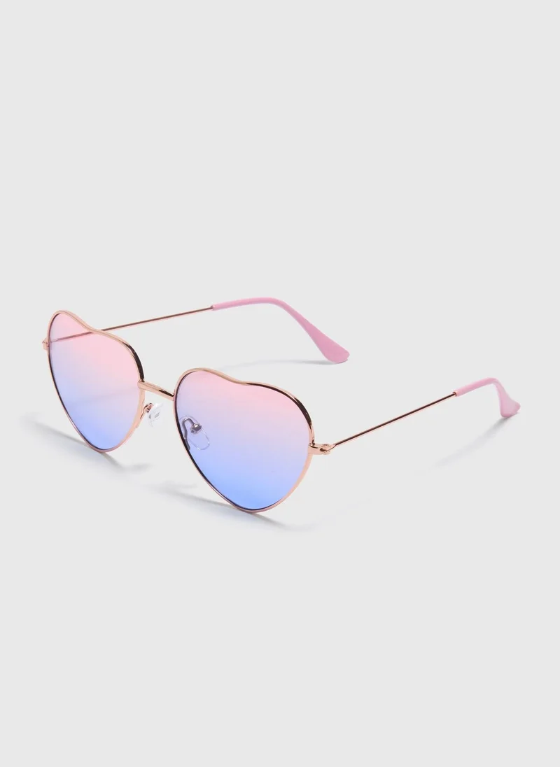 Matalan Girls Pink Heart Sunglasses