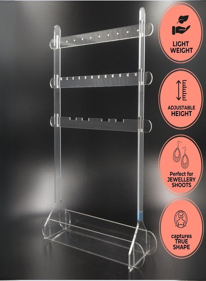 SMILEDRIVE® Acrylic Jewellery Display Stand-Perfect for Jewellery Shoots and Display, Organize Necklace, rings, ear rings and trinkets - Image 2