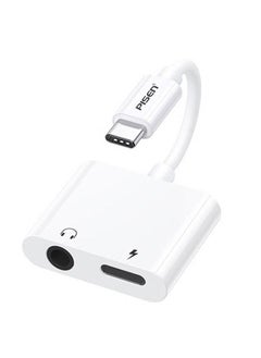 PISEN USB C to 3.5mm Headphone Jack Audio Charger Adapter DAC Type C Aux Earphone Splitter Compatible for iPad Pro 2021 M1, iPad mini 6, Galaxy S21+, Ultra S10 Lite Note10 A90 Tab S6,Huawei P30
