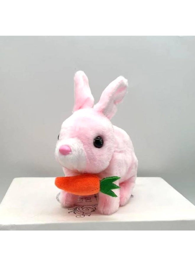 Soft Plush Bunny Toy with Carrot – Musical Battery-Operated Stuffed Rabbit - Image 3