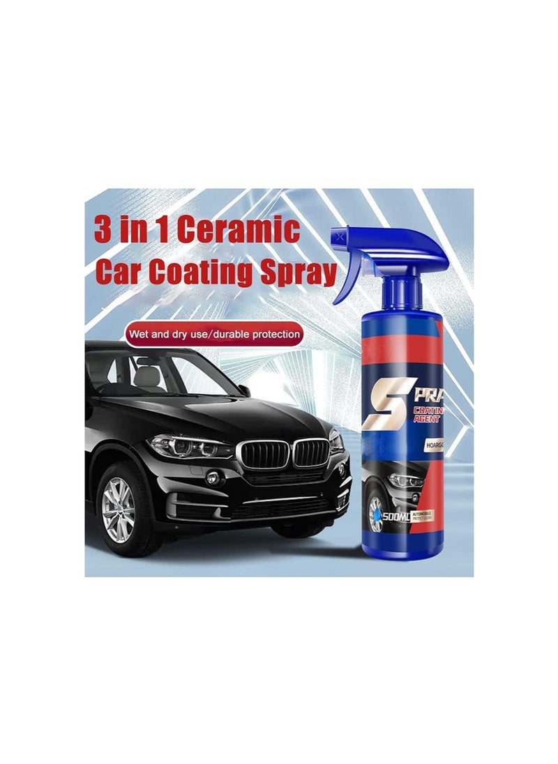 Generic - Car Coating Agent Nano Hand Spray Crystal, 3 in 1 Ceramic Car Coating Spray, Car Paint Waxing Glazing Crystal Liquid Spray, Car Glass Polishing Glass Oil Film Removing Paste - Image 1