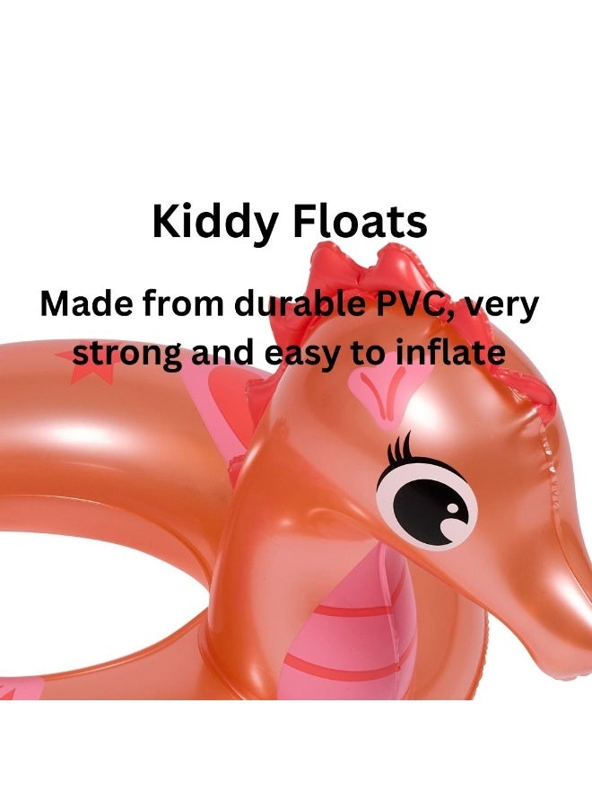 Trishi Coconut Grove Kiddy Float Inflatable Kids Pool Float Ring – Safe Swimming Floater for Children, Durable PVC Water Float for Beach & Pool Fun Ella the Seahorse - Image 2