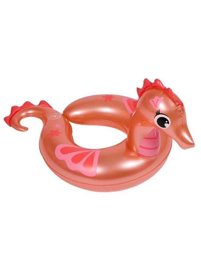 Trishi Coconut Grove Kiddy Float Inflatable Kids Pool Float Ring – Safe Swimming Floater for Children, Durable PVC Water Float for Beach & Pool Fun Ella the Seahorse - Image 1