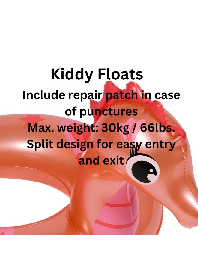 Trishi Coconut Grove Kiddy Float Inflatable Kids Pool Float Ring – Safe Swimming Floater for Children, Durable PVC Water Float for Beach & Pool Fun Ella the Seahorse - Image 3