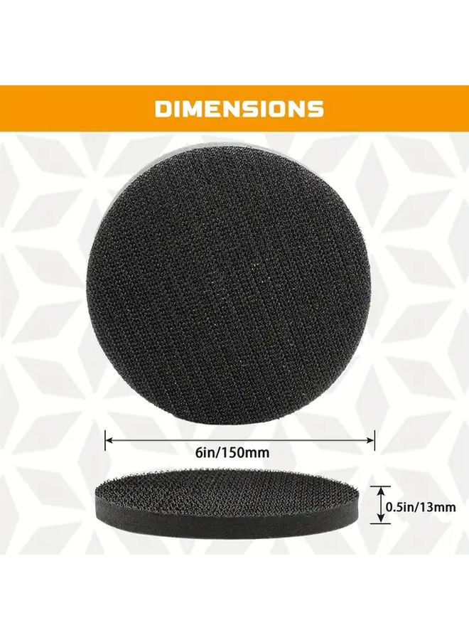 2 Pack 6 Inch 6 Hole Hook Loop Sanding Pads For Automotive Woodworking Polishing - Image 2