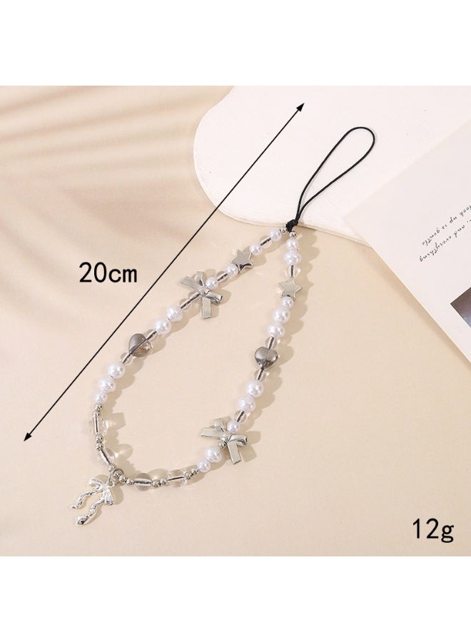 NIBEMINENT Phone Charm/ Chain Strap for Women Girls, Little Fragrance Flower Cell Phone Case Lanyard Wrist Strap