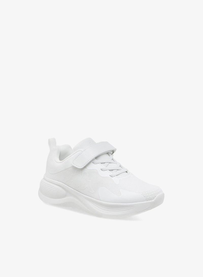 Kappa Girls' Logo Detail Sports Shoes with Hook and Loop Closure - Image 2