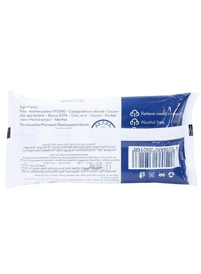 QUALITA Wet Wipes 40Pcs With Antibacterial Ice Mint smell - Image 2