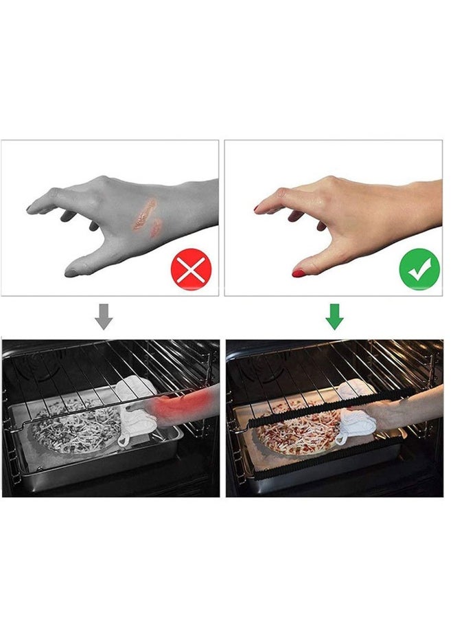 Generic Oven Rack Shields, 4 Pack Heat Resistant Silicone Oven Rack Cover 14 Inches Long Oven Rack Edge Protector, Protect Against Burns and Scars Protector Hot Strip (Grey)  - Image 2