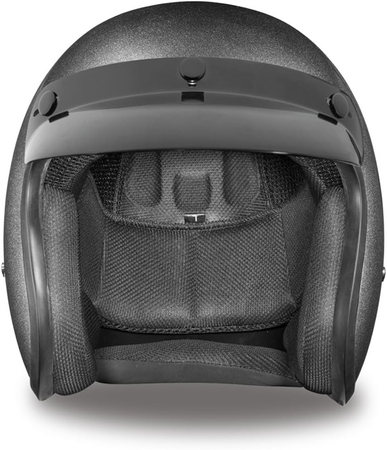 Daytona Helmets 3/4 Open Face Motorcycle Helmet - DOT Approved - Gun Metal Grey Metallic - Size L - Image 3