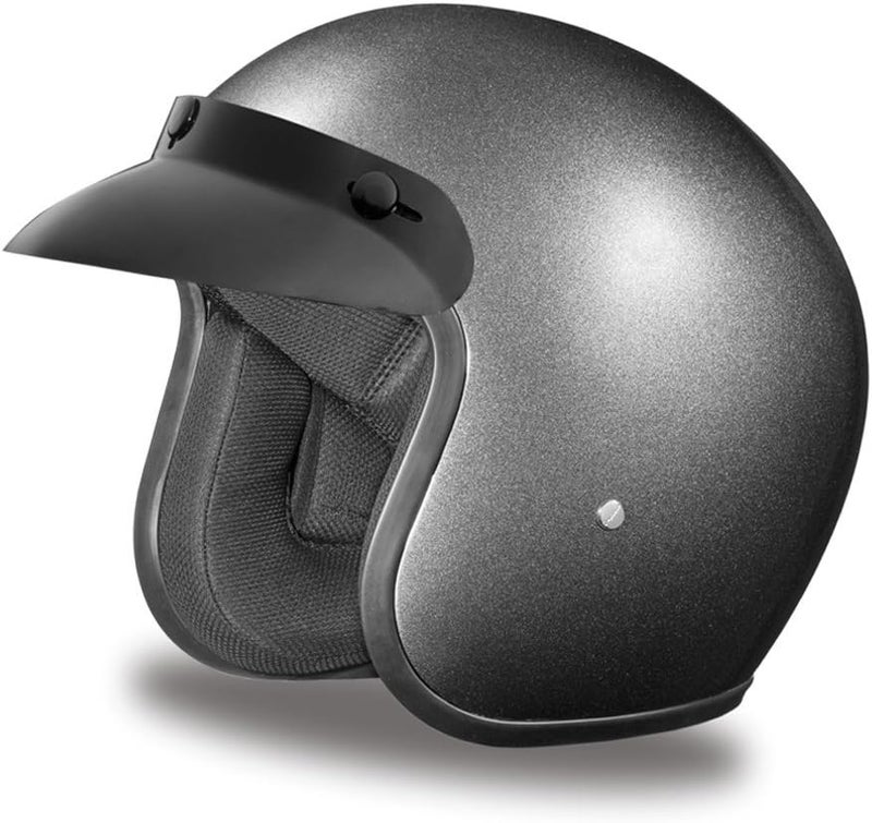 Daytona Helmets 3/4 Open Face Motorcycle Helmet - DOT Approved - Gun Metal Grey Metallic - Size L - Image 1
