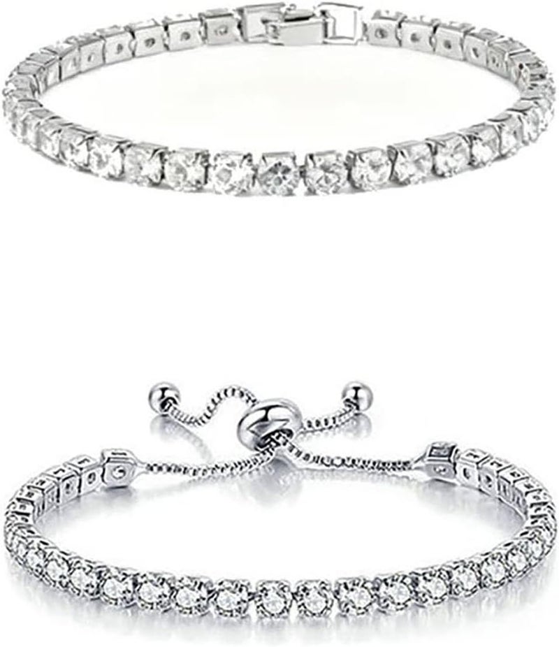 جود تول أساور GoodTool العصرية، أساور تنس، خلخال سلسلة قابل للتعديل مرصع بالزركونيا، مجوهرات عصرية منزلقة قابلة للتعديل - Image 1