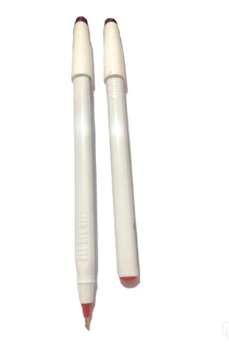 0.7mm Ballpoint Pen, Smooth Liquid Ink, Set of 5 - Red - Image 2