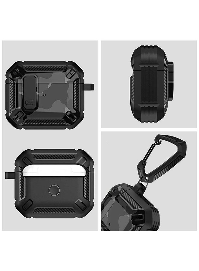 Wish Plus Airpods Case For 3 Generation With Anti-Lost Lock Keychain, Hard Shell,Drop-Proof Andshock-Resistant Airpods Cover With Carabiner, Suit For Mountaineering, Hiking, Cycling (Grey) - Image 5