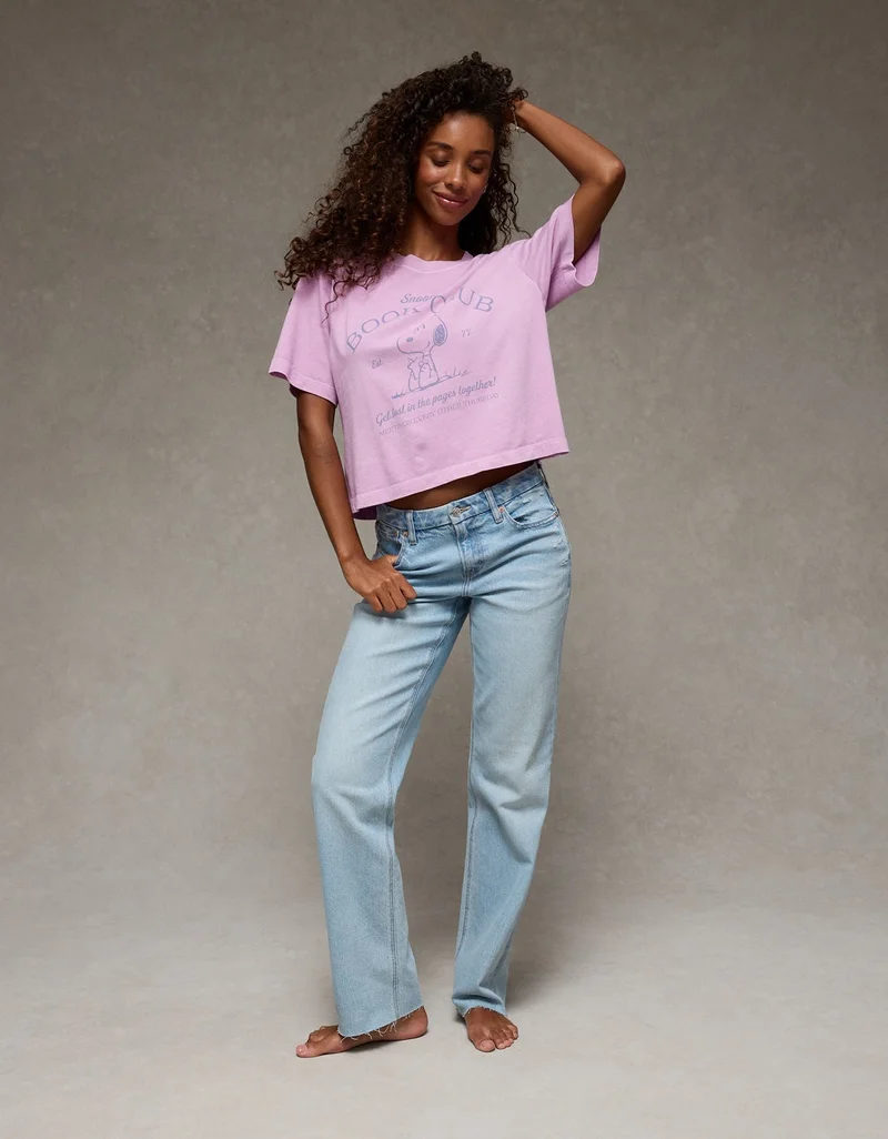 American Eagle AE Boxy Snoopy Graphic T-Shirt