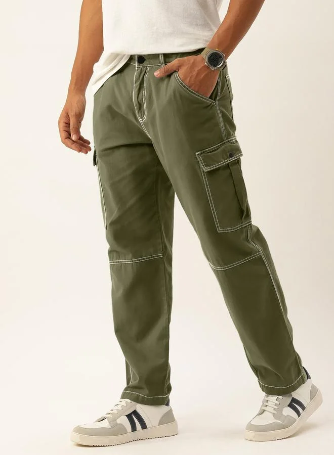 ستايلي Men Relaxed Fit Cargo Trousers By Bene Kleed
