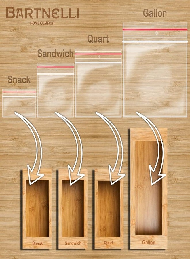 Bartnelli Seal Top Plastic Bag Organizer Storage for Kitchen Drawer Organization, Plastic Sandwich Baggie Holder Dispenser - Image 5