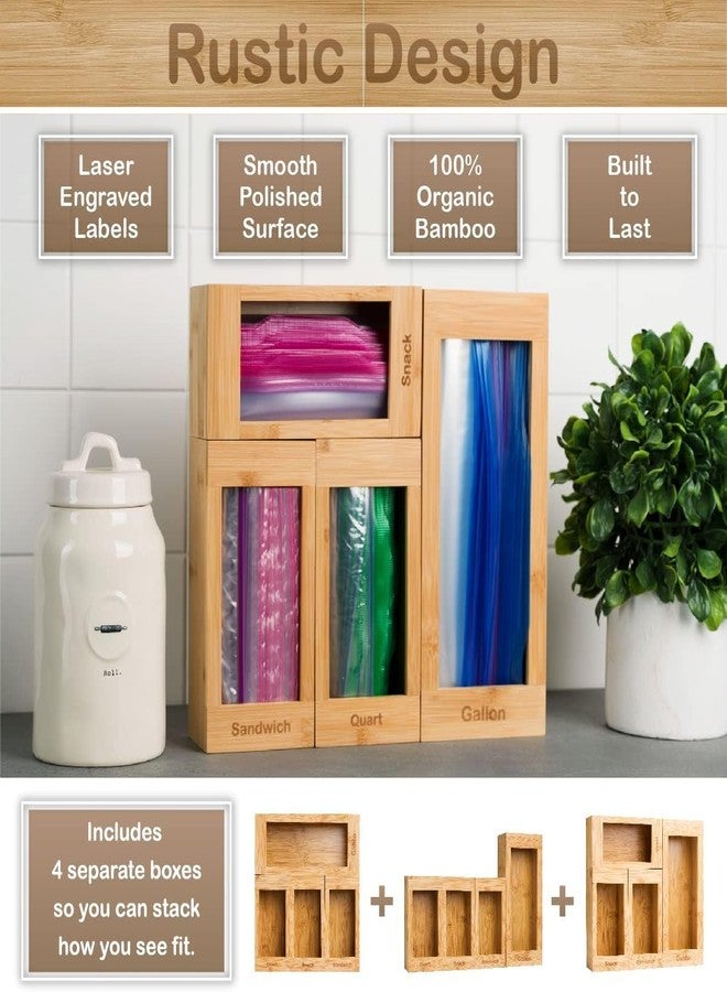 Bartnelli Seal Top Plastic Bag Organizer Storage for Kitchen Drawer Organization, Plastic Sandwich Baggie Holder Dispenser - Image 2