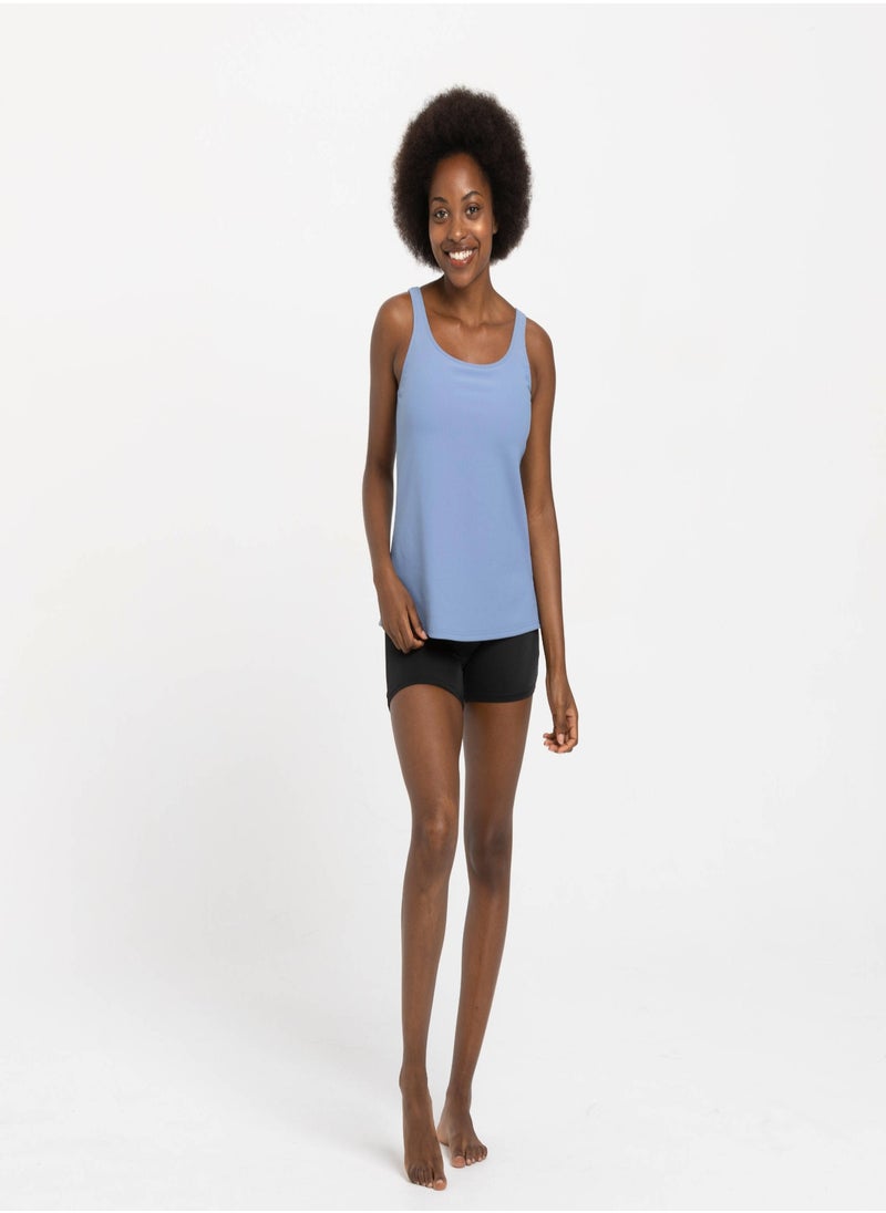 NABAIJI NABAIJI by DECATHLON, Women's One-Piece Swimsuit Tankini Shorty Heva Tetia Flexible & Supportive Blue  - Image 1