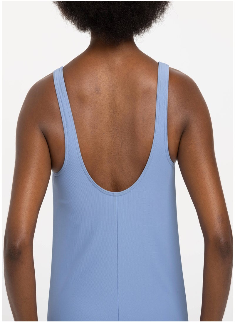 NABAIJI NABAIJI by DECATHLON, Women's One-Piece Swimsuit Tankini Shorty Heva Tetia Flexible & Supportive Blue  - Image 4