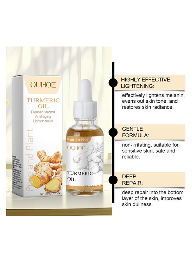 OUHOE OUHOE Turmeric essential oil, gentle care, moisturizing, firming, facial skin hydrating and moisturizing essential oil  - Image 3