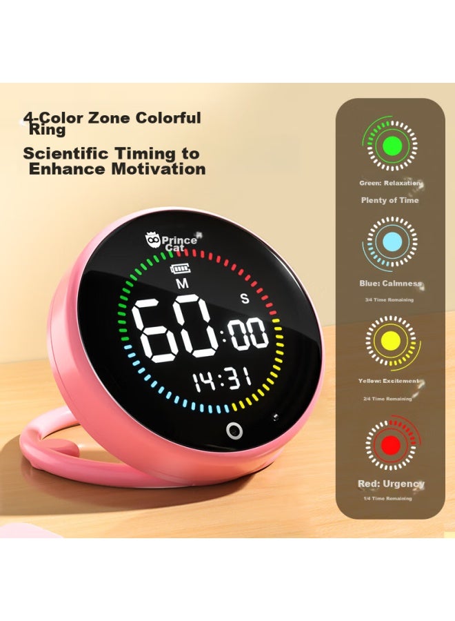 Cat Prince Maotaizi Timer, Children's Visual Time Learning Management Tool, Countdown Alarm, Self-discipline Timer Reminder, Kitchen Magnetic Baking Timer, Blue - Image 2