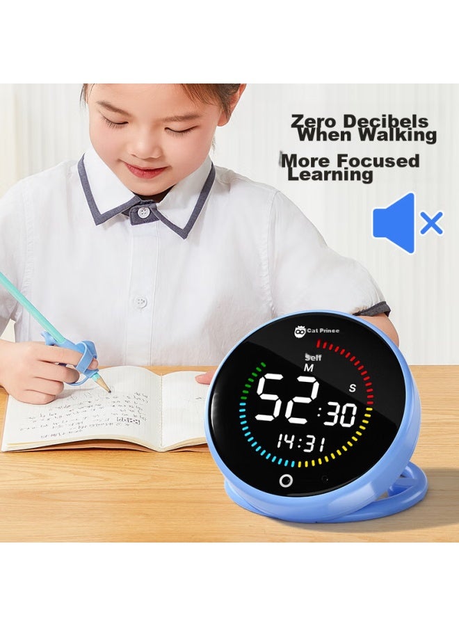 Cat Prince Maotaizi Timer, Children's Visual Time Learning Management Tool, Countdown Alarm, Self-discipline Timer Reminder, Kitchen Magnetic Baking Timer, Blue - Image 3