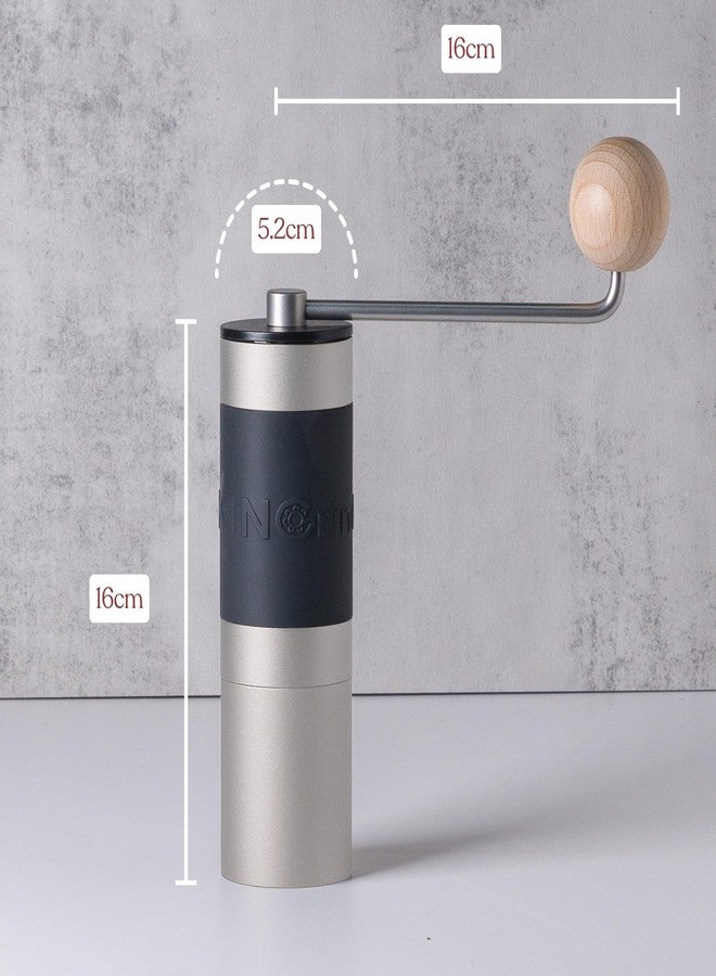 Kingrinder 【Sliver】KINGrinder K2 Manual Hand Coffee Grinder with Straight Handle for French Press, Drip, Espresso with Assembly Consistency Stainless Steel Conical Burr Mill, 20-25g Capacity - Image 3