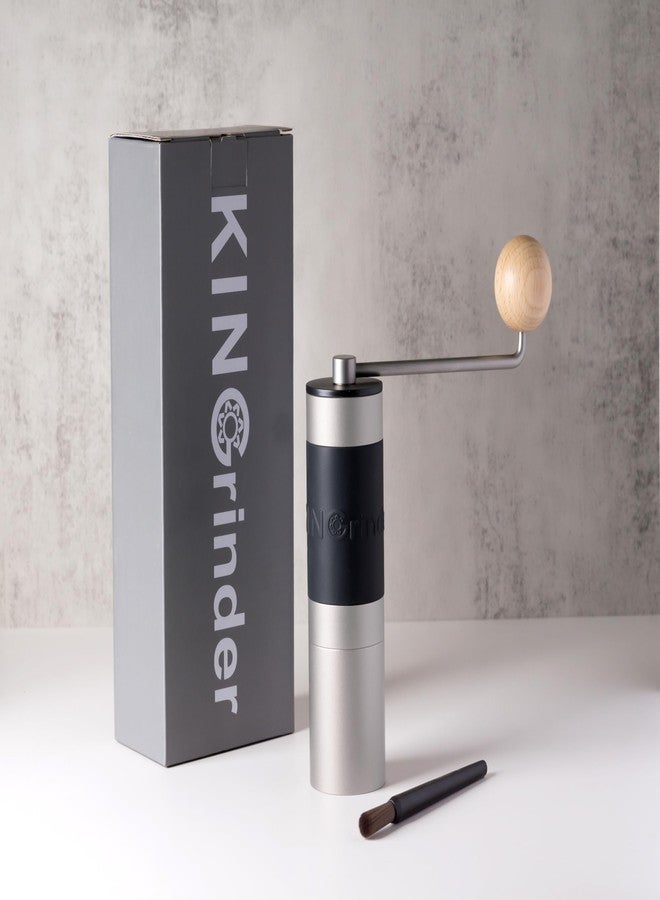 Kingrinder 【Sliver】KINGrinder K2 Manual Hand Coffee Grinder with Straight Handle for French Press, Drip, Espresso with Assembly Consistency Stainless Steel Conical Burr Mill, 20-25g Capacity - Image 2