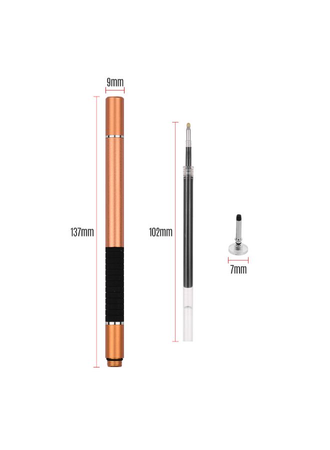 NIBEMINENT 2-Piece 2-In-1 Precision Stylus Pen Gold/Black - Image 3