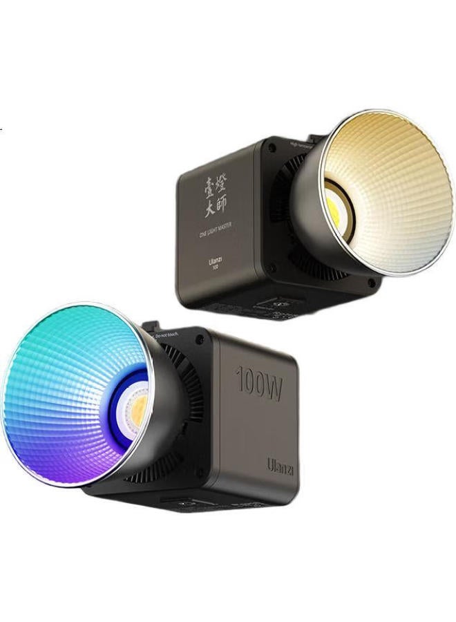 Ulanzi أضاءة ملء احترافية Ulanzi Master 100W، ضوء تصوير بدرجتي حرارة لونية، بطارية مدمجة، ضوء Cob، إضاءة محمولة، ضوء للهاتف والكاميرا، ضوء فيديو، ضوء فلاش - Image 2
