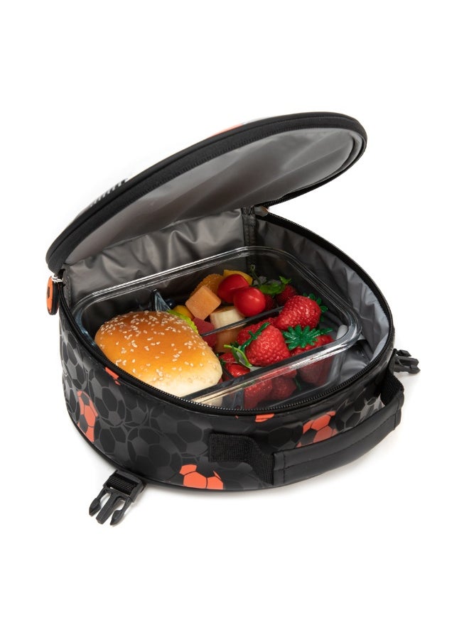 Eazy Kids Eazy Kids Trolley 18" School Bag Set of 3 w/ Lunch Bag and Pencil Case - Football Black  - Image 5