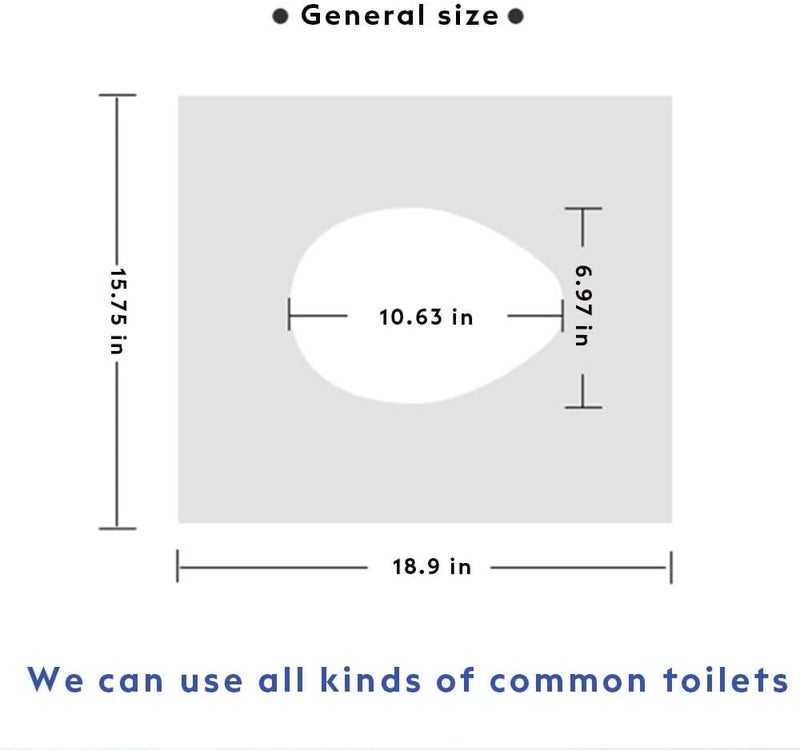 EGV -50 Pieces Disposable Plastic Toilet Seat Cover Waterproof, WC Cushion Toilet Cushion for Baby Pregnant Mom, Independent Packaging Suitable for Travel - Image 3