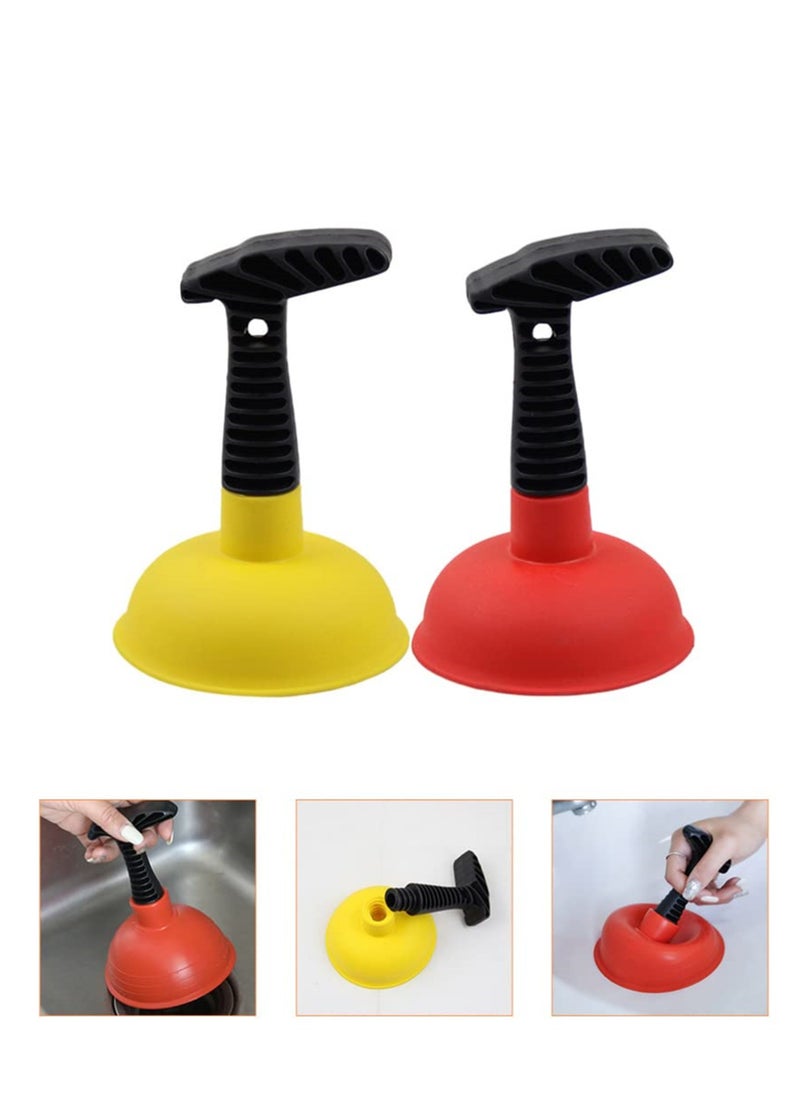 Generic - Compact and Powerful Mini Sink Plunger Set, 2 Unclogging Tools for Bathroom, Kitchen, Shower, and RV Drains - Image 1