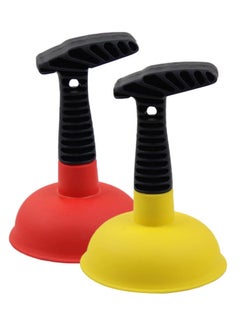 Generic Compact and Powerful Mini Sink Plunger Set, 2 Unclogging Tools for Bathroom, Kitchen, Shower, and RV Drains  - Image 1